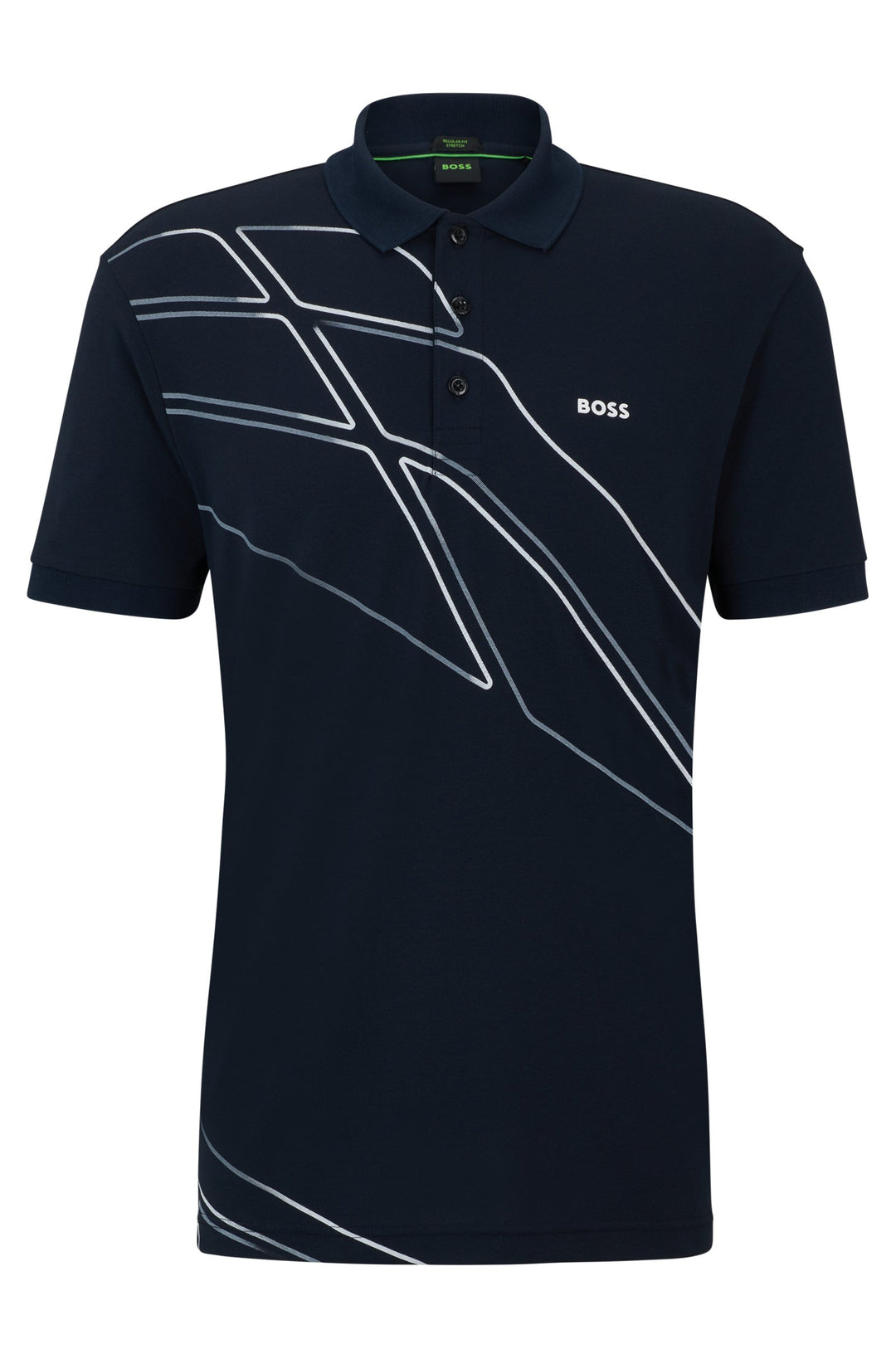 BOSS Regular Fit Polos in Cotton Mix - PADDY 3 10259154 01-50512766- Concorde Fashion#color_navy-402