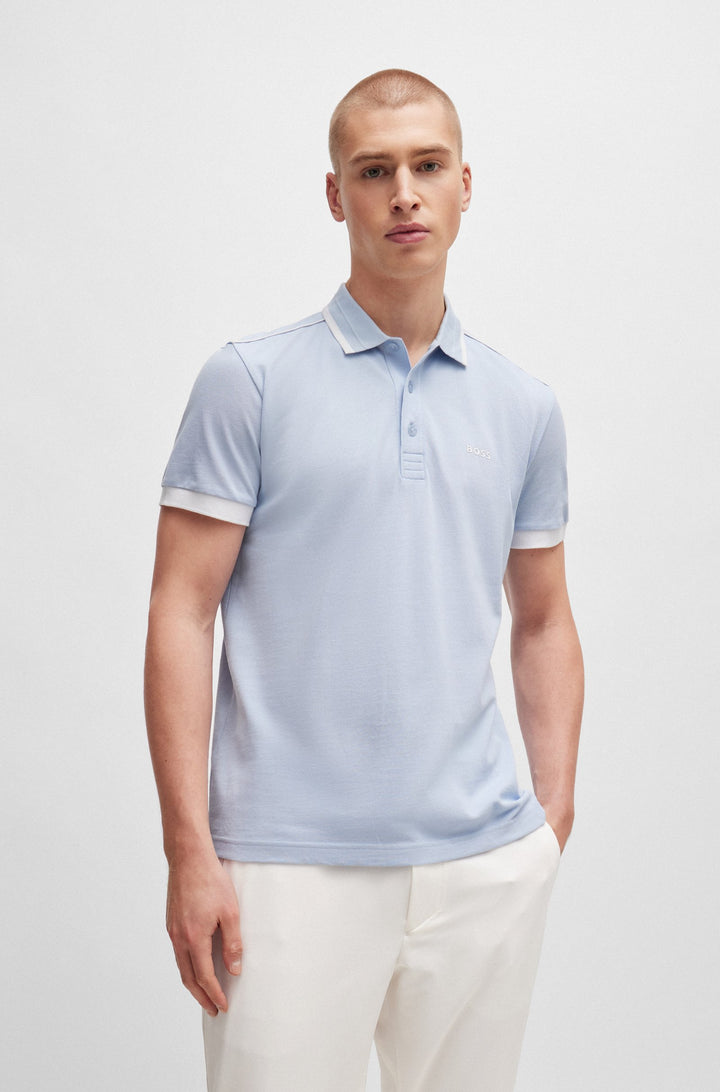 BOSS Regular Fit Polos in Cotton - PADDY 1 10259156 01-50512995- Concorde Fashion#color_purple-527