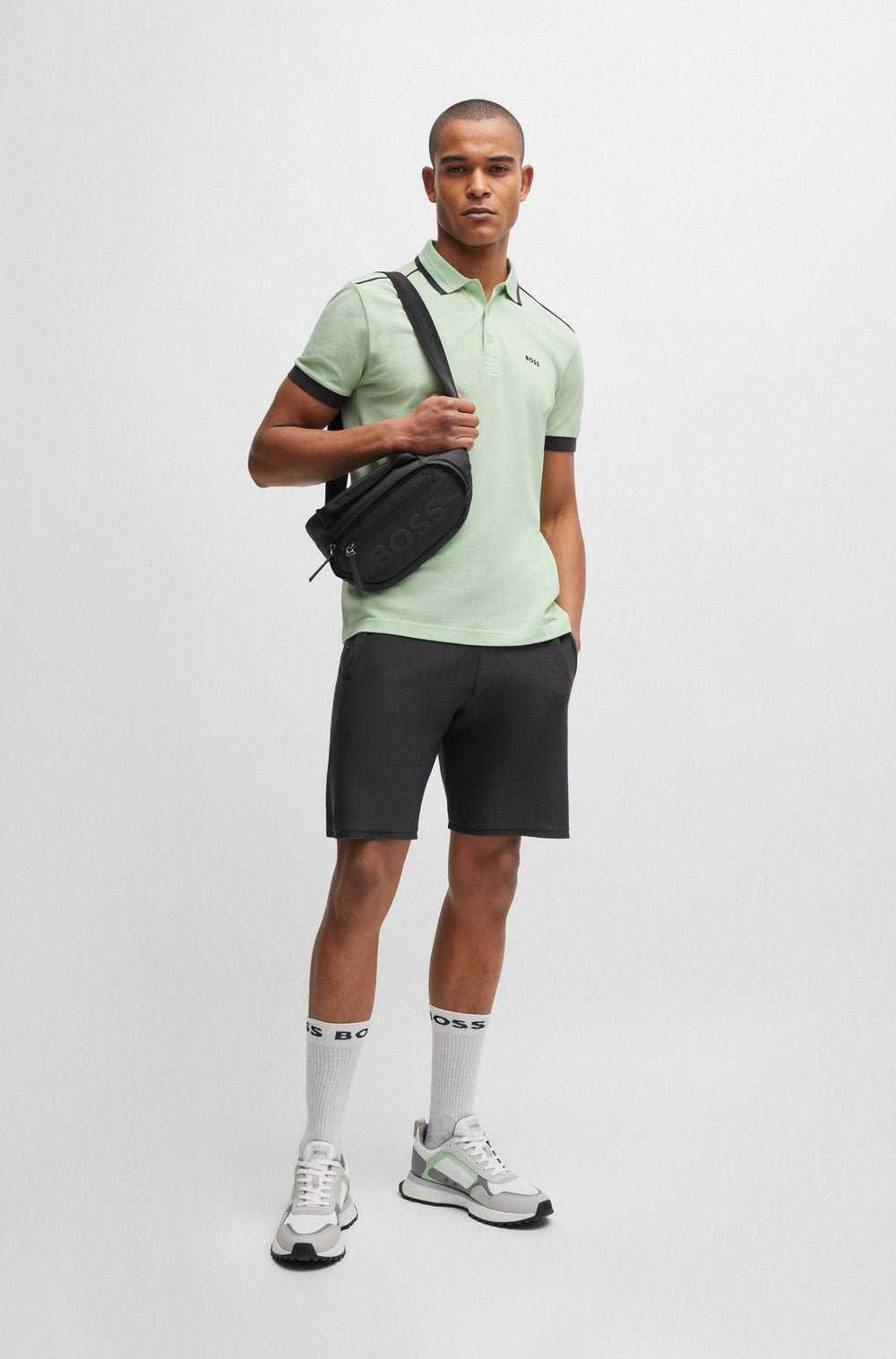 BOSS Regular Fit Polos in Cotton - PADDY 1 10259156 01-50512995- Concorde Fashion#color_green-388