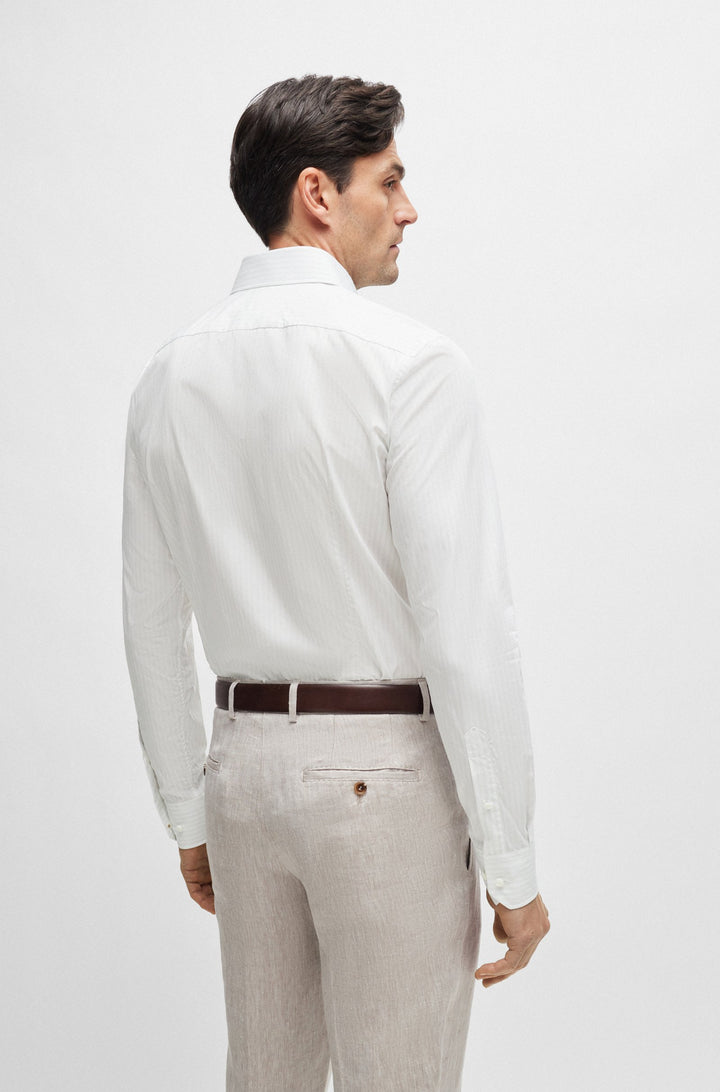 BOSS CAMEL Slim Fit Formal Shirt in Cotton - L-HAYS-KENTB-234 10259181 01-50514242- Concorde Fashion#color_grey-050