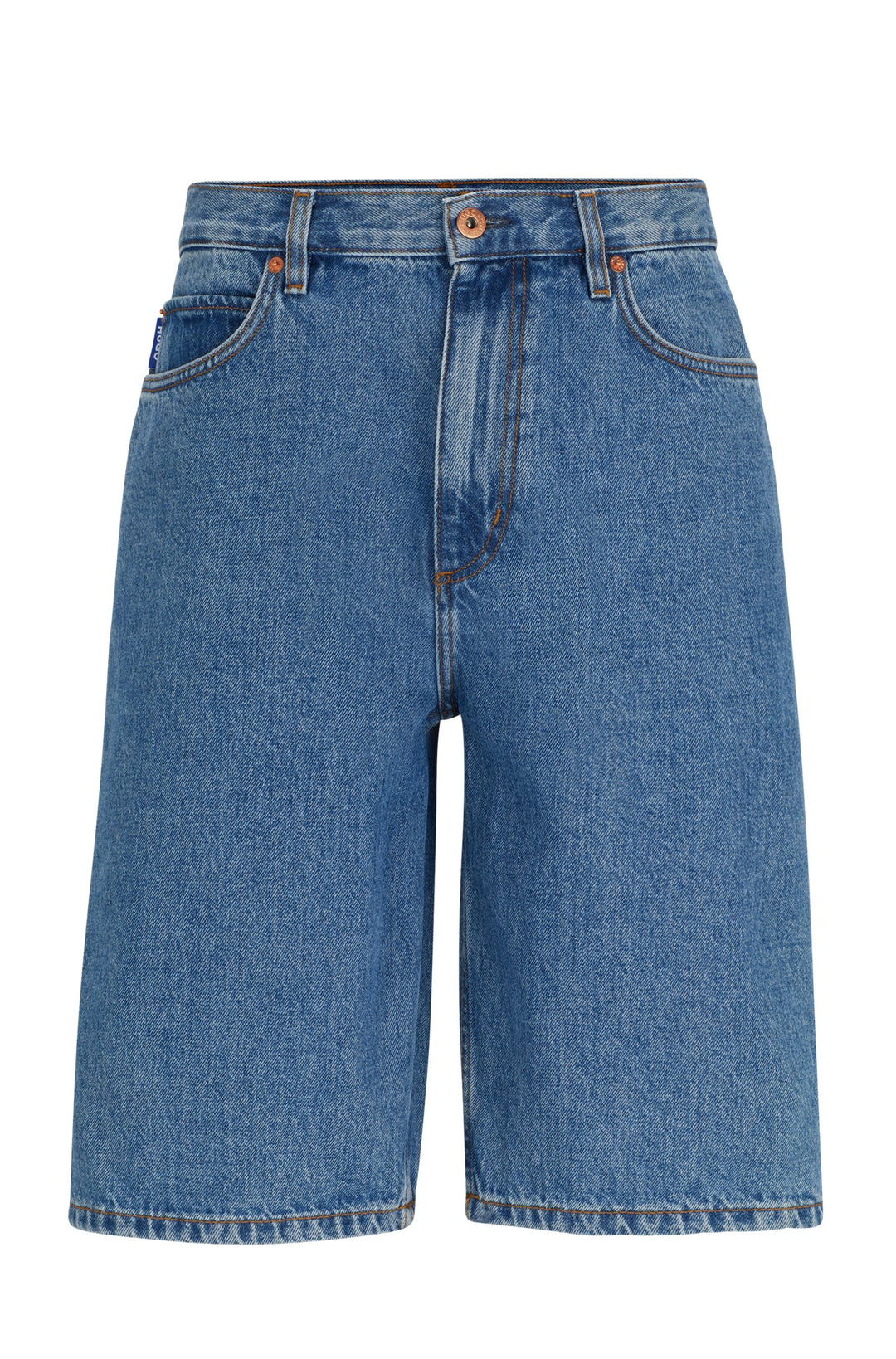 HUGO BLUE  Shorts in Cotton - SKATE SHORTS 10259233 01-50511586- Concorde Fashion#color_blue-420