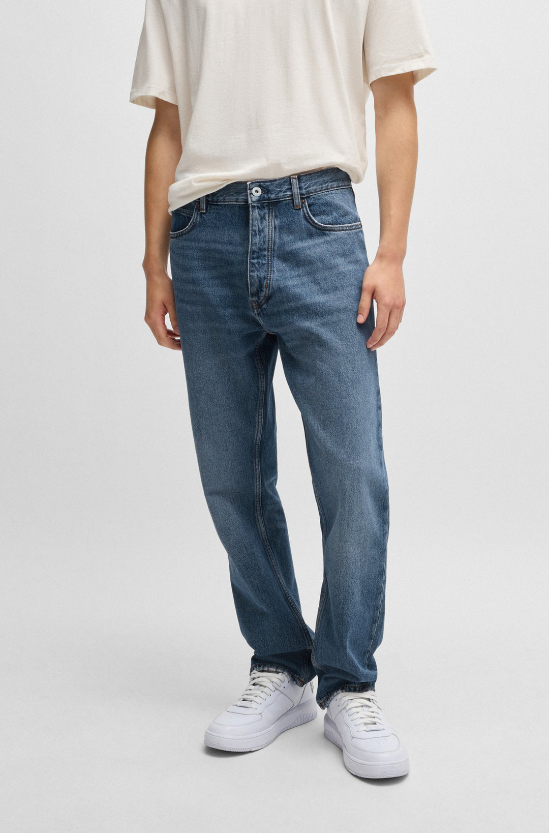 HUGO Jeans Regular Fit in Cotton - JONAH 10259233 04-50511497- Concorde Fashion#color_navy-416