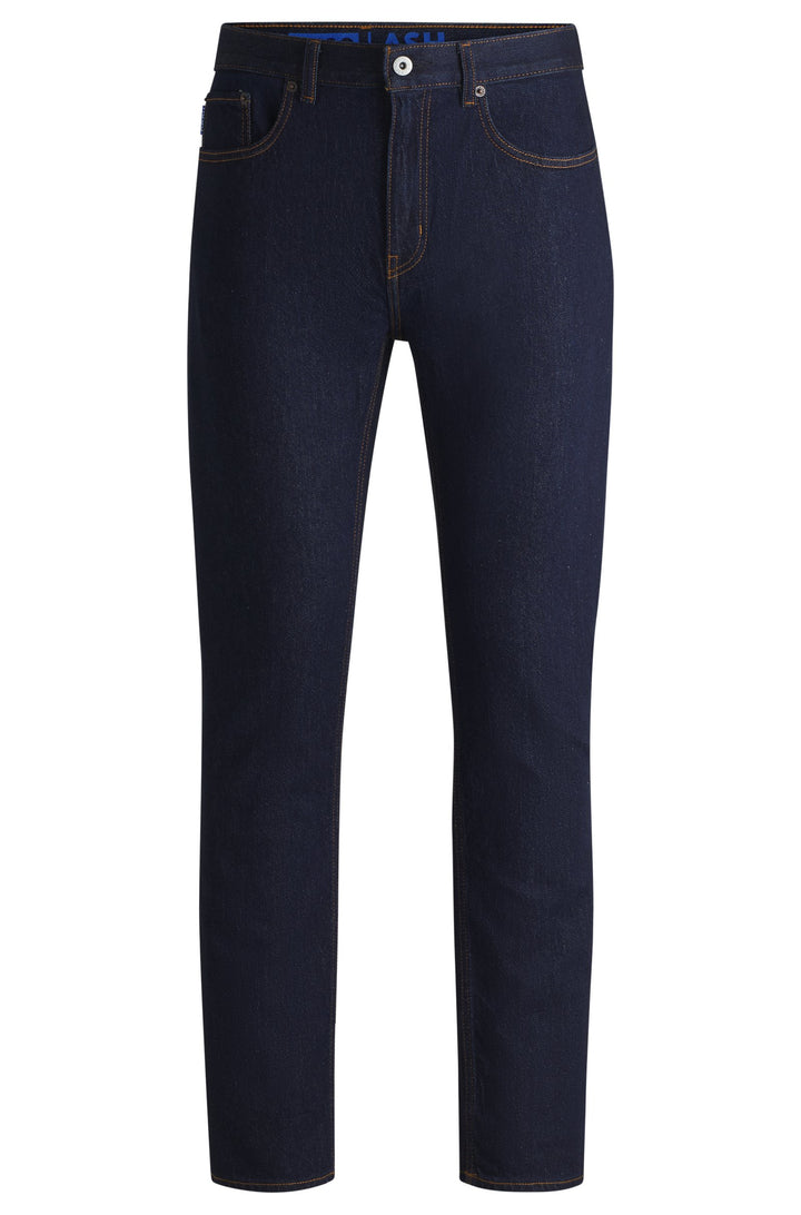 HUGO Jeans Slim Fit in Cotton Mix - ASH 10259241 03-50511422- Concorde Fashion#color_navy-401