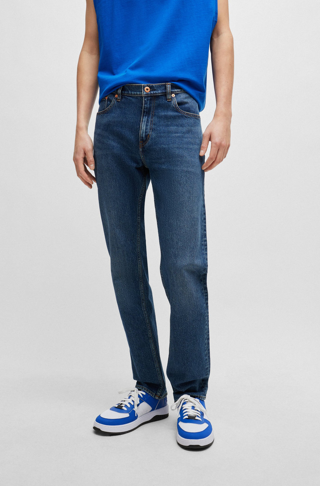HUGO BLUE Slim Fit Jeans in Cotton Mix - ASH 10259241 04-50511502- Concorde Fashion#color_navy-418