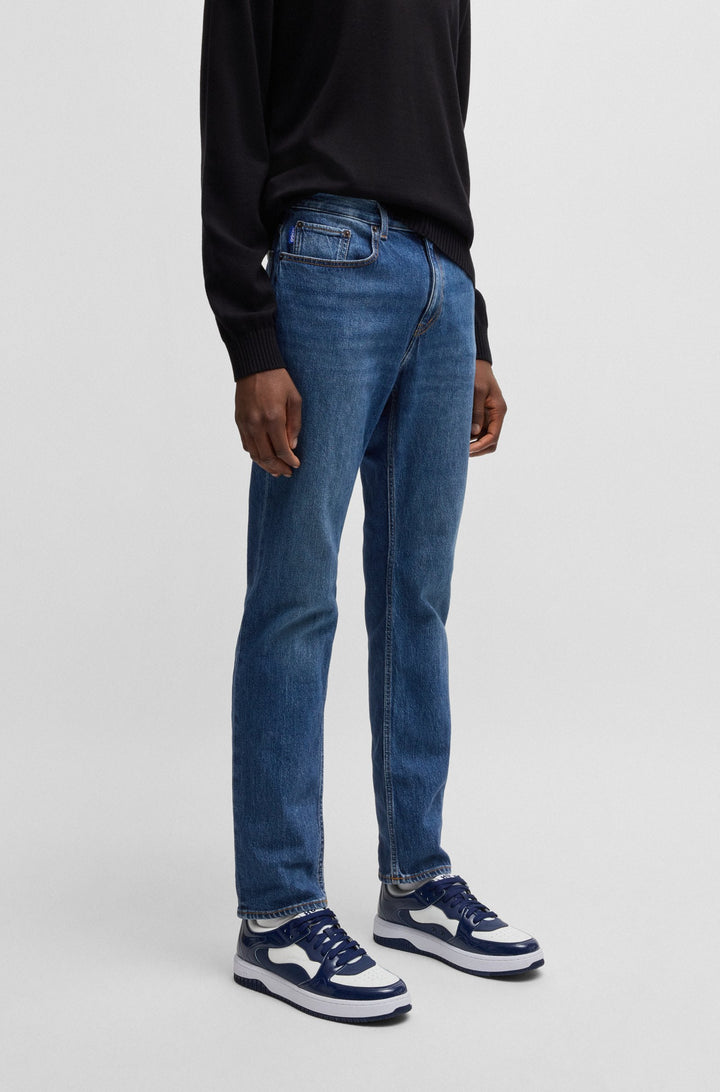 HUGO Jeans Slim Fit in Cotton Mix - ASH 10259241 05-50511503- Concorde Fashion#color_navy-419