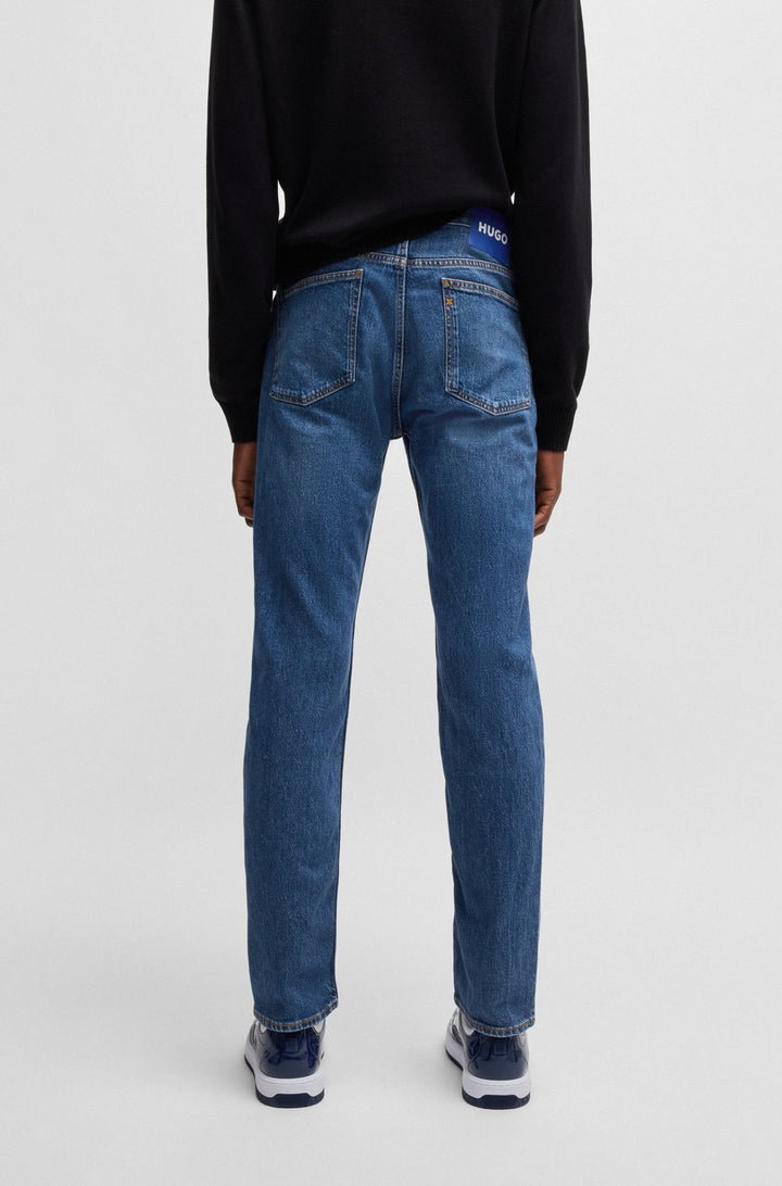 HUGO Jeans Slim Fit in Cotton Mix - ASH 10259241 05-50511503- Concorde Fashion#color_navy-419