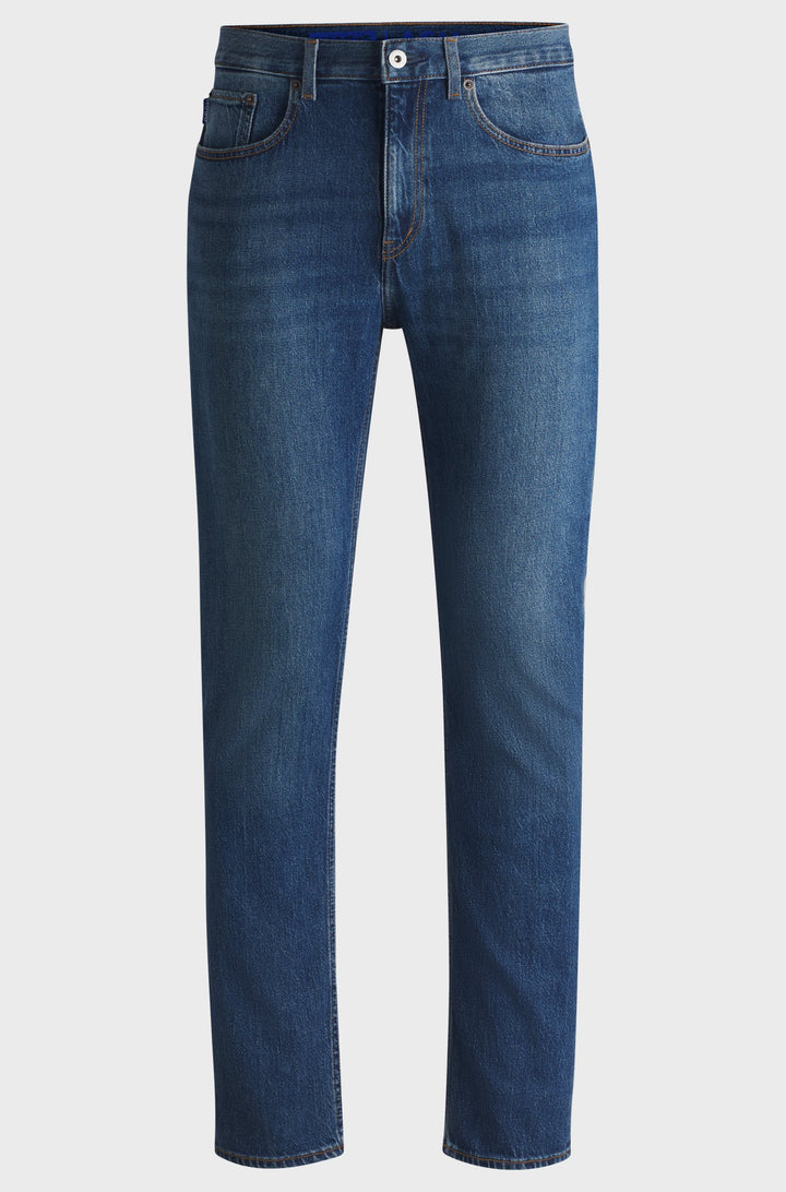HUGO Jeans Slim Fit in Cotton Mix - ASH 10259241 05-50511503- Concorde Fashion#color_navy-419