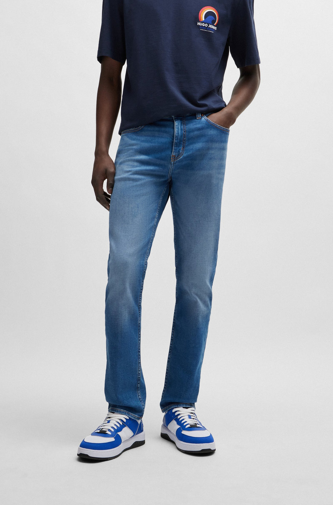 HUGO BLUE Slim Fit Jeans in Cotton Mix - ASH-J 10259331 01-50515965- Concorde Fashion#color_blue-426