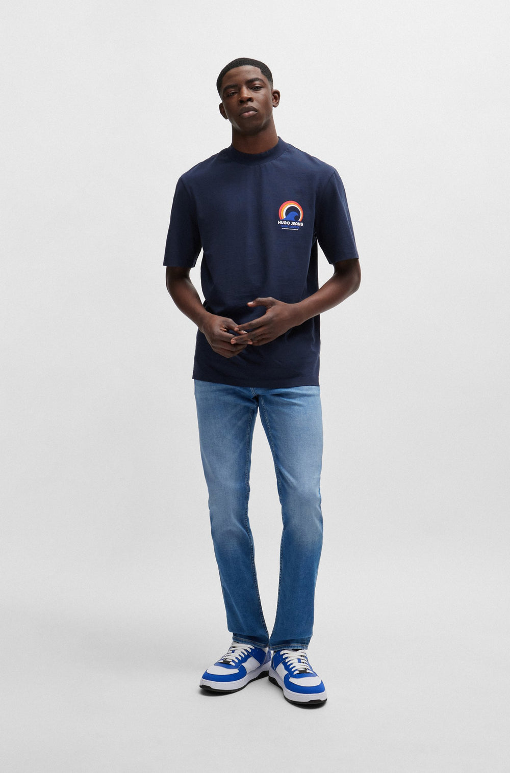 HUGO BLUE Slim Fit Jeans in Cotton Mix - ASH-J 10259331 01-50515965- Concorde Fashion#color_blue-426