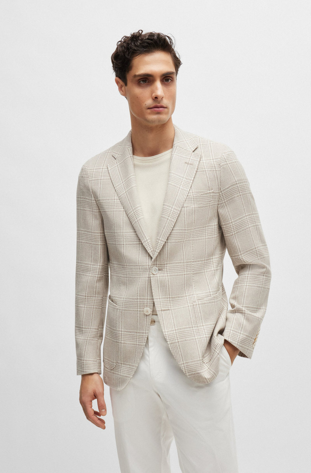 BOSS CAMEL Slim Fit Formal Jackets in Wool Mix - L-HESTON-241 10259357 01-50514374- Concorde Fashion#color_beige-271