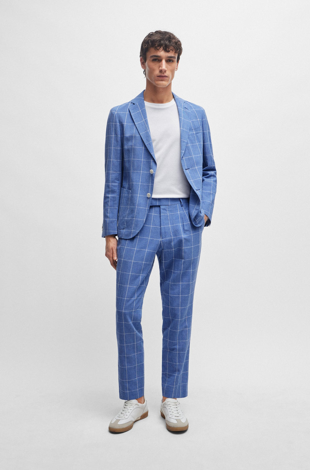 BOSS Slim Fit Suits in Viscose - C-HANRY-2PCS-242 10259396 01-50514645- Concorde Fashion#color_blue-450