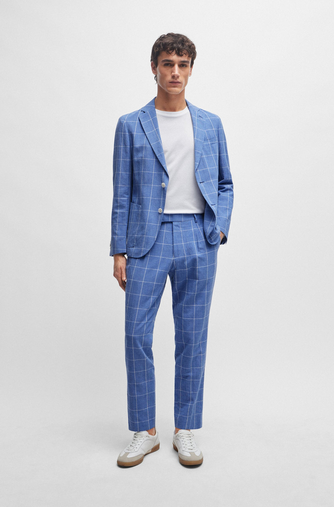 BOSS Slim Fit Suits in Viscose - C-HANRY-2PCS-242 10259396 01-50514645- Concorde Fashion#color_blue-450