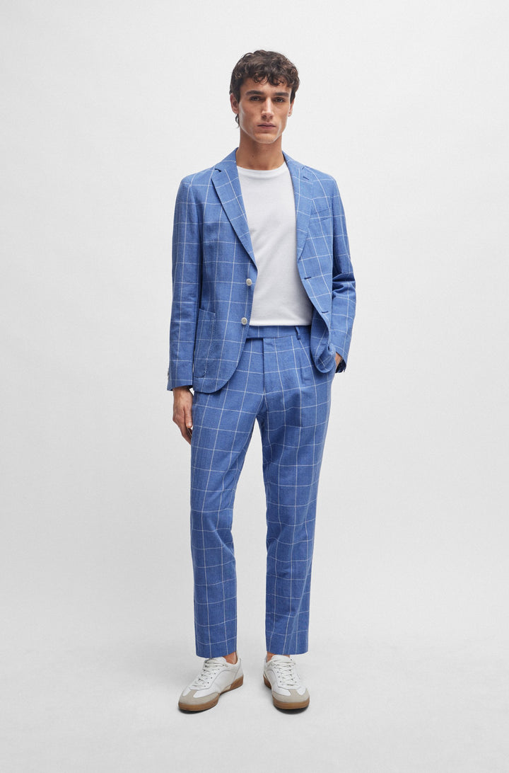 BOSS Slim Fit Suits in Viscose - C-HANRY-2PCS-242 10259396 01-50514645- Concorde Fashion#color_blue-450