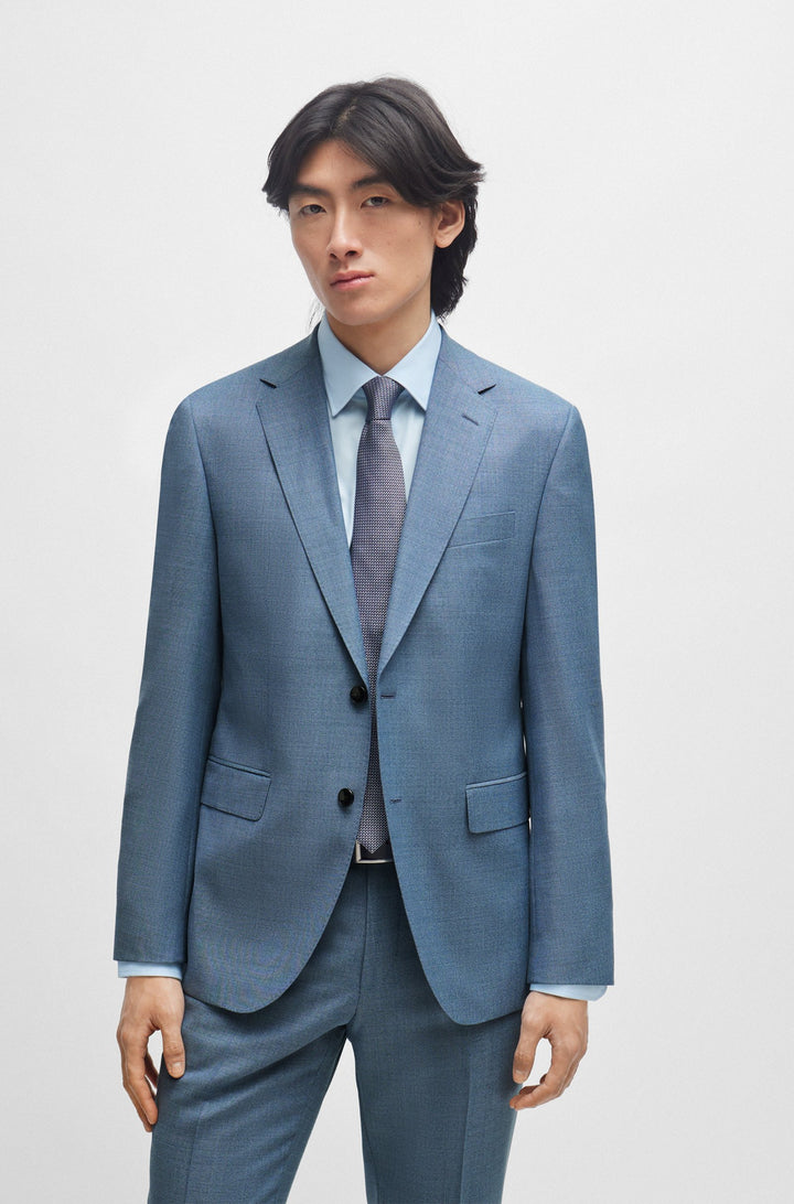 BOSS Regular Fit Suits in Wool - H-JECKSON-2PCS-224 10259404 01-50514634- Concorde Fashion#color_blue-438