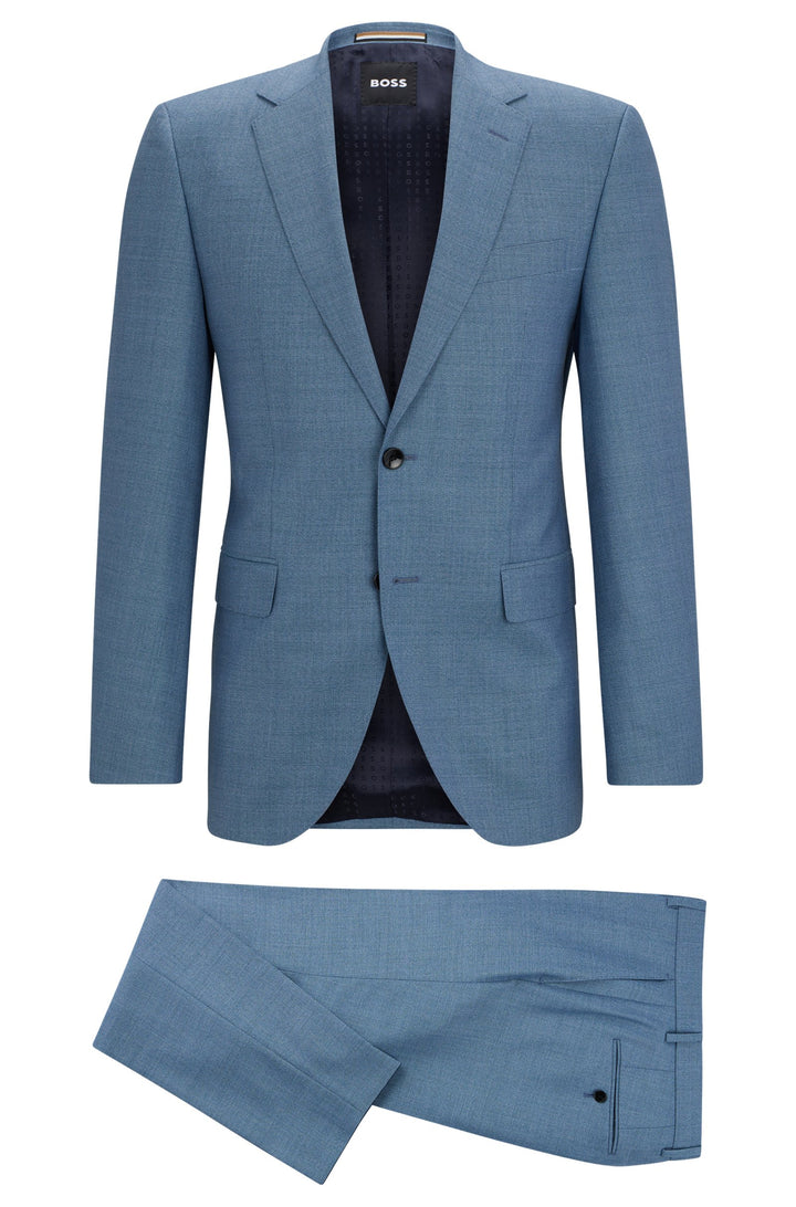 BOSS Regular Fit Suits in Wool - H-JECKSON-2PCS-224 10259404 01-50514634- Concorde Fashion#color_blue-438
