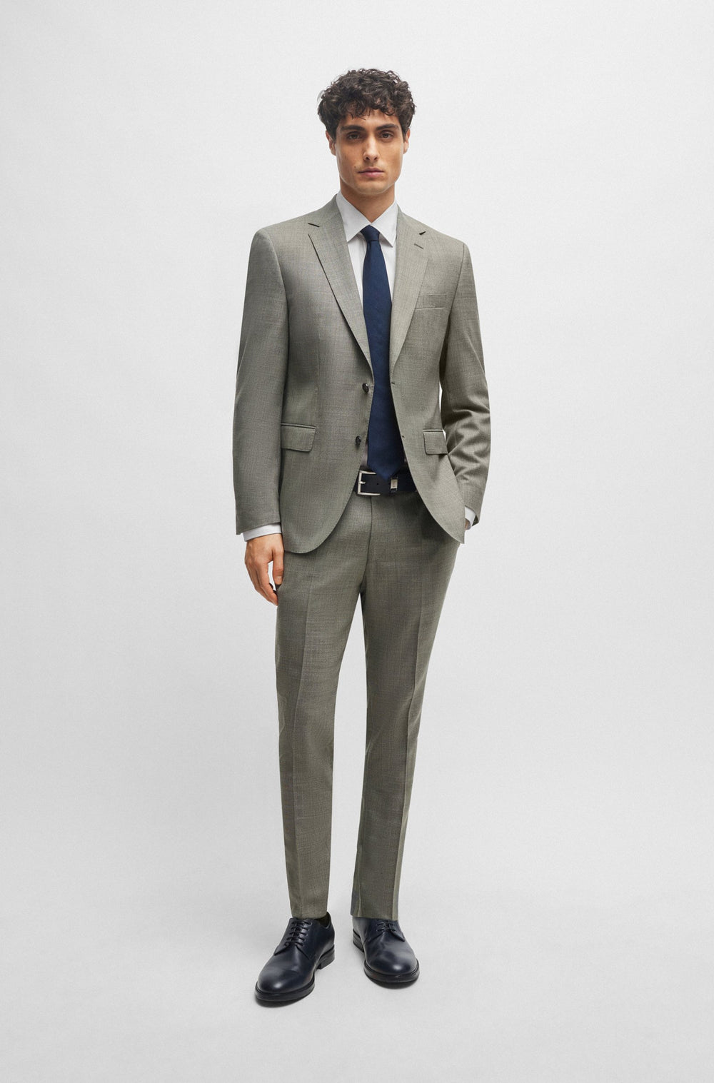 BOSS Regular Fit Suits in Wool - H-JECKSON-2PCS-224 10259404 01-50514634- Concorde Fashion#color_green-374