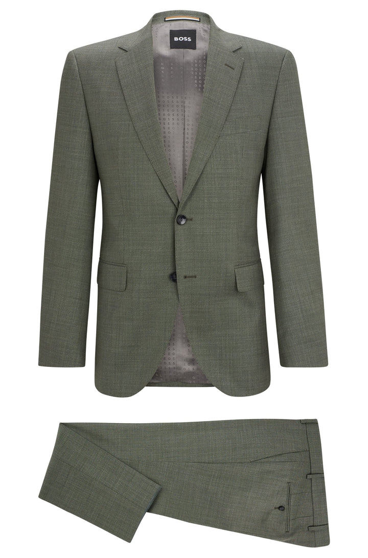 BOSS Regular Fit Suits in Wool - H-JECKSON-2PCS-224 10259404 01-50514634- Concorde Fashion#color_green-374