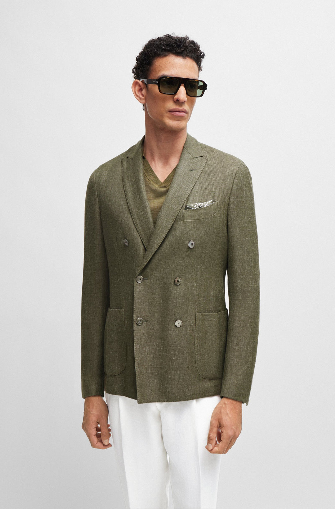 BOSS CAMEL Slim Fit Formal Jackets in Wool Mix - L-HESTON-DB-D-234F 10259408 01-50514412- Concorde Fashion#color_green-344