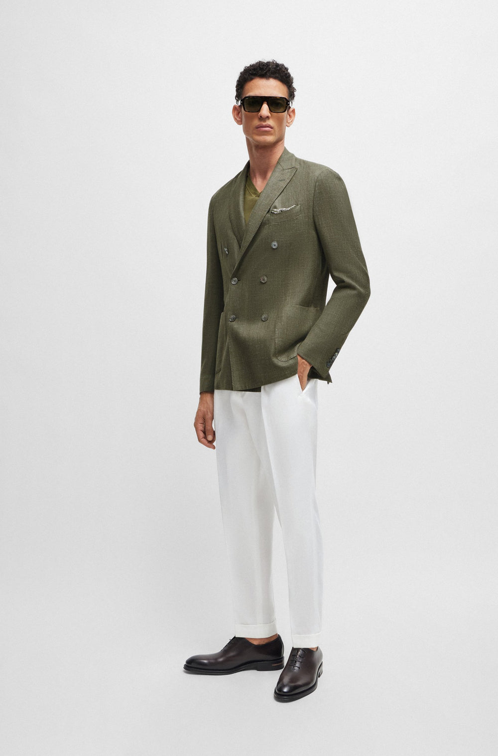 BOSS CAMEL Slim Fit Formal Jackets in Wool Mix - L-HESTON-DB-D-234F 10259408 01-50514412- Concorde Fashion#color_green-344