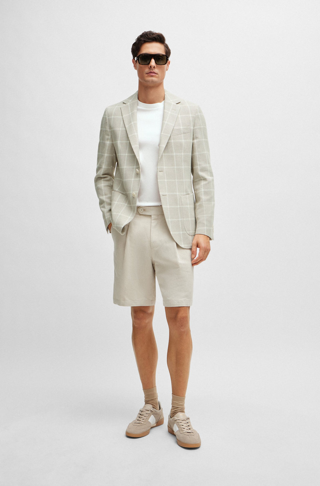 BOSS Regular Fit Formal Jackets in Cotton Mix - C-JAYE-ELBOW-242 10259469 01-50514623- Concorde Fashion#color_white-131