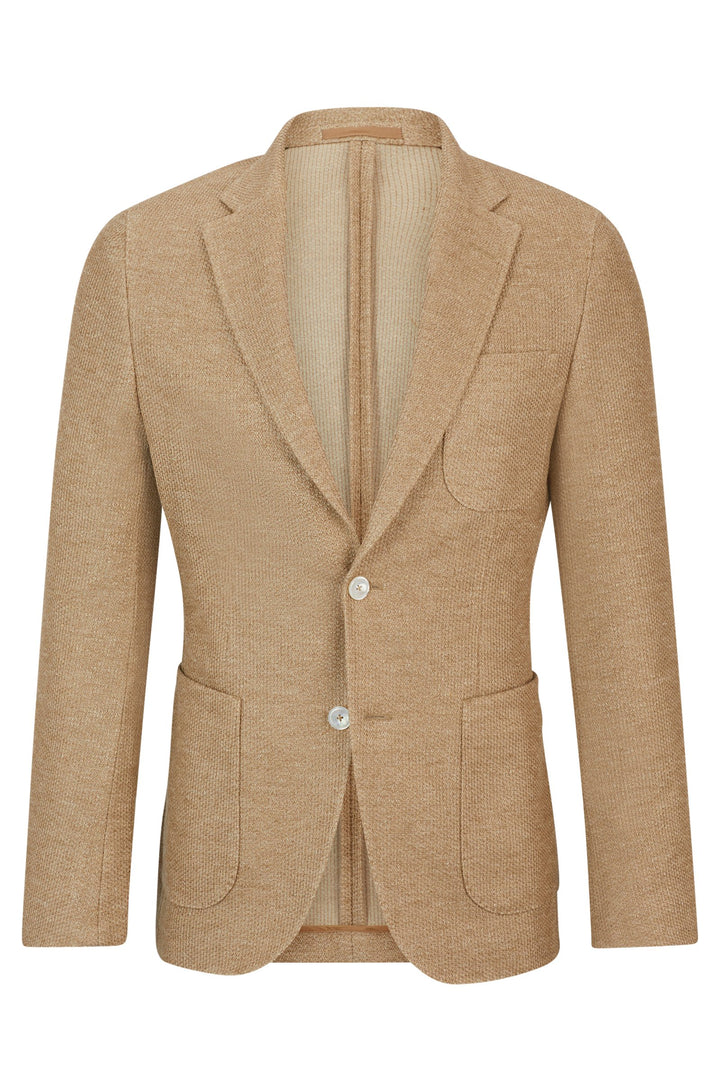 BOSS CAMEL Slim Fit Formal Jackets in Linen Mix - L-HESTON-J-3PP-242 10259475 01-50514414- Concorde Fashion#color_beige-260