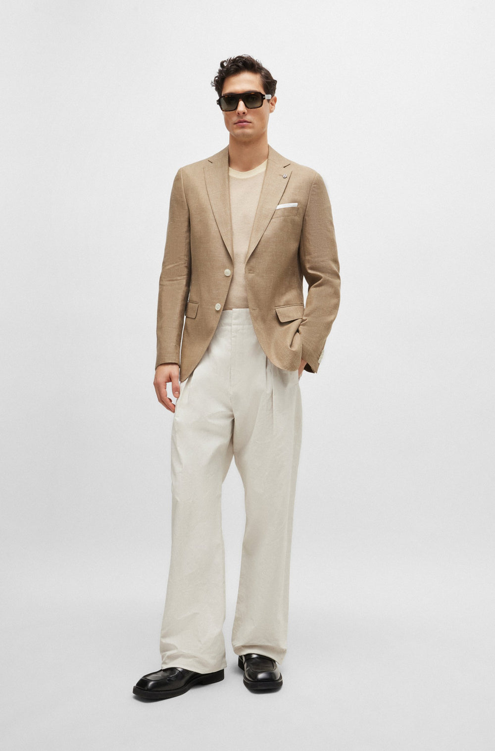 BOSS Slim Fit Formal Jackets in Wool Mix - H-HUTSON-233 10259489 01-50514594- Concorde Fashion#color_beige-260