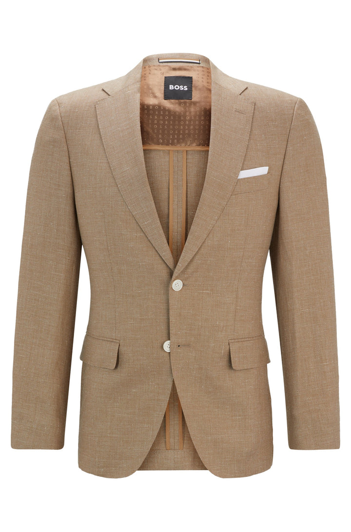 BOSS Slim Fit Formal Jackets in Wool Mix - H-HUTSON-233 10259489 01-50514594- Concorde Fashion#color_beige-260