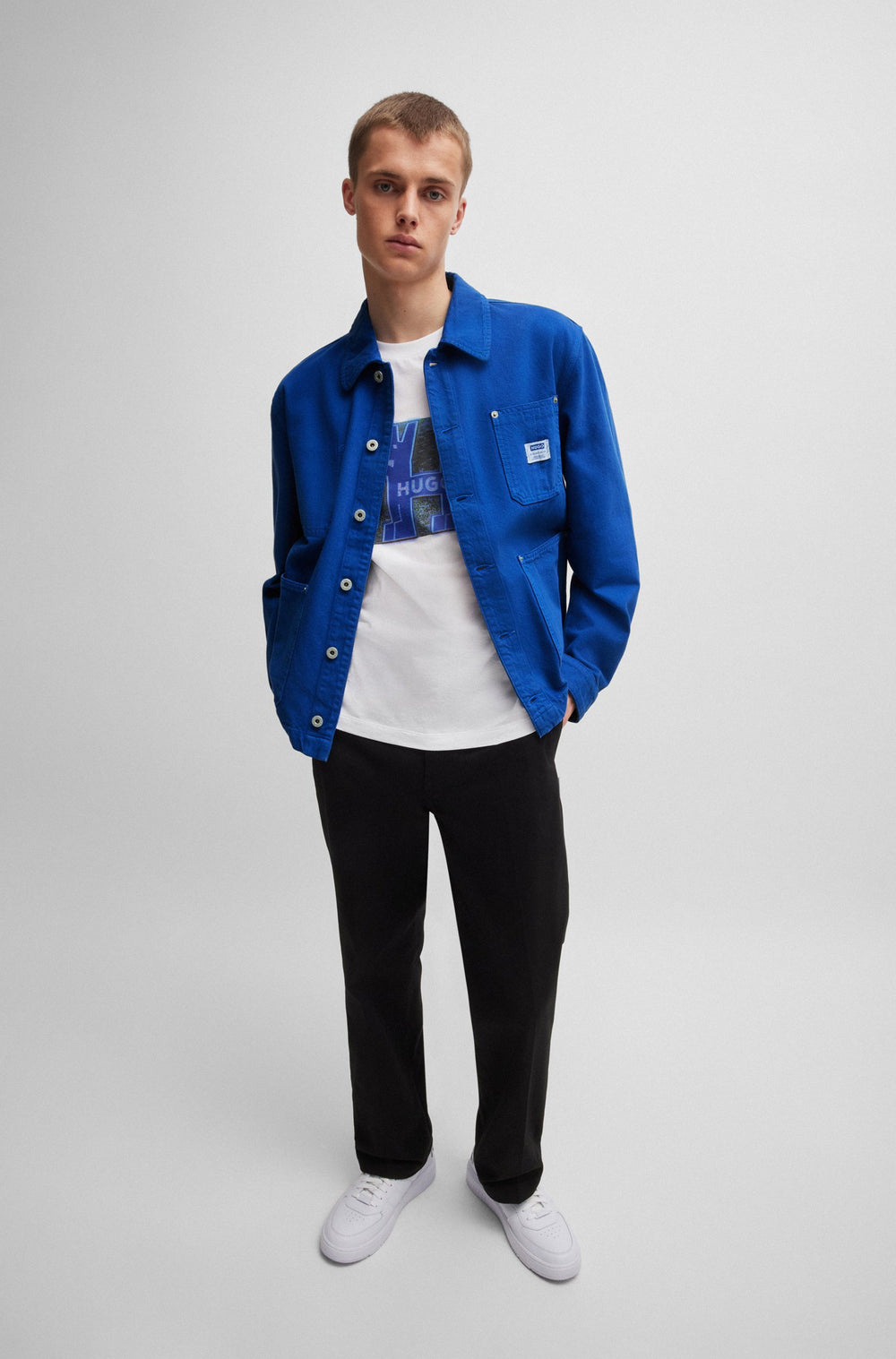 HUGO Casual Jackets Relaxed Fit in Cotton - MOLTISANTI/1 10259500 01-50516591- Concorde Fashion#color_blue-493