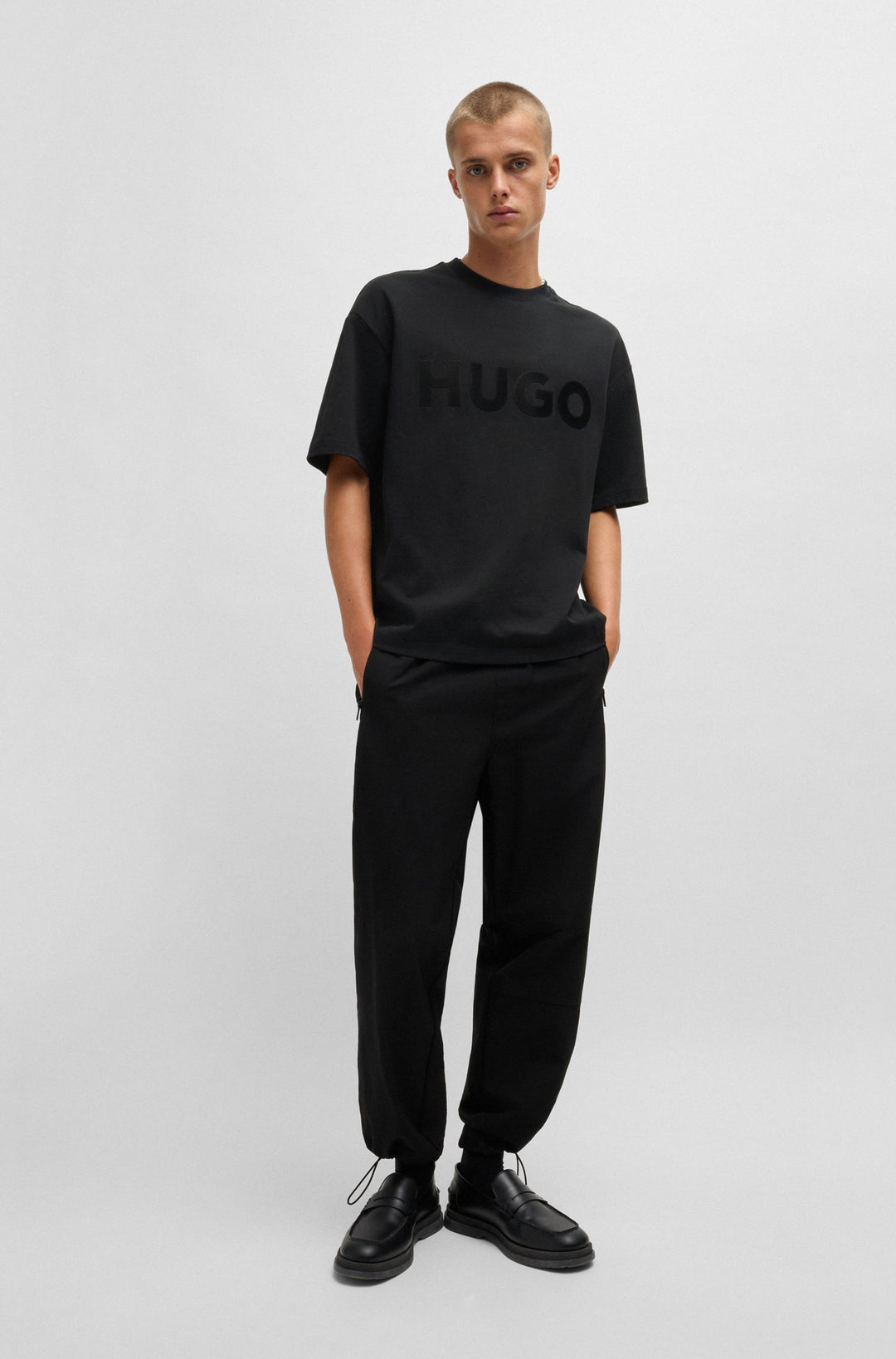 HUGO T-Shirts Oversize Fit in Cotton - DINKEE 10259511 01-50525765- Concorde Fashion#color_black-001