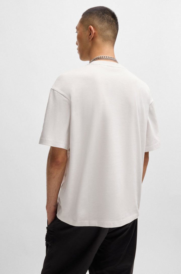 HUGO T-Shirts Oversize Fit in Cotton - DINKEE 10259511 01-50525765- Concorde Fashion#color_white-101