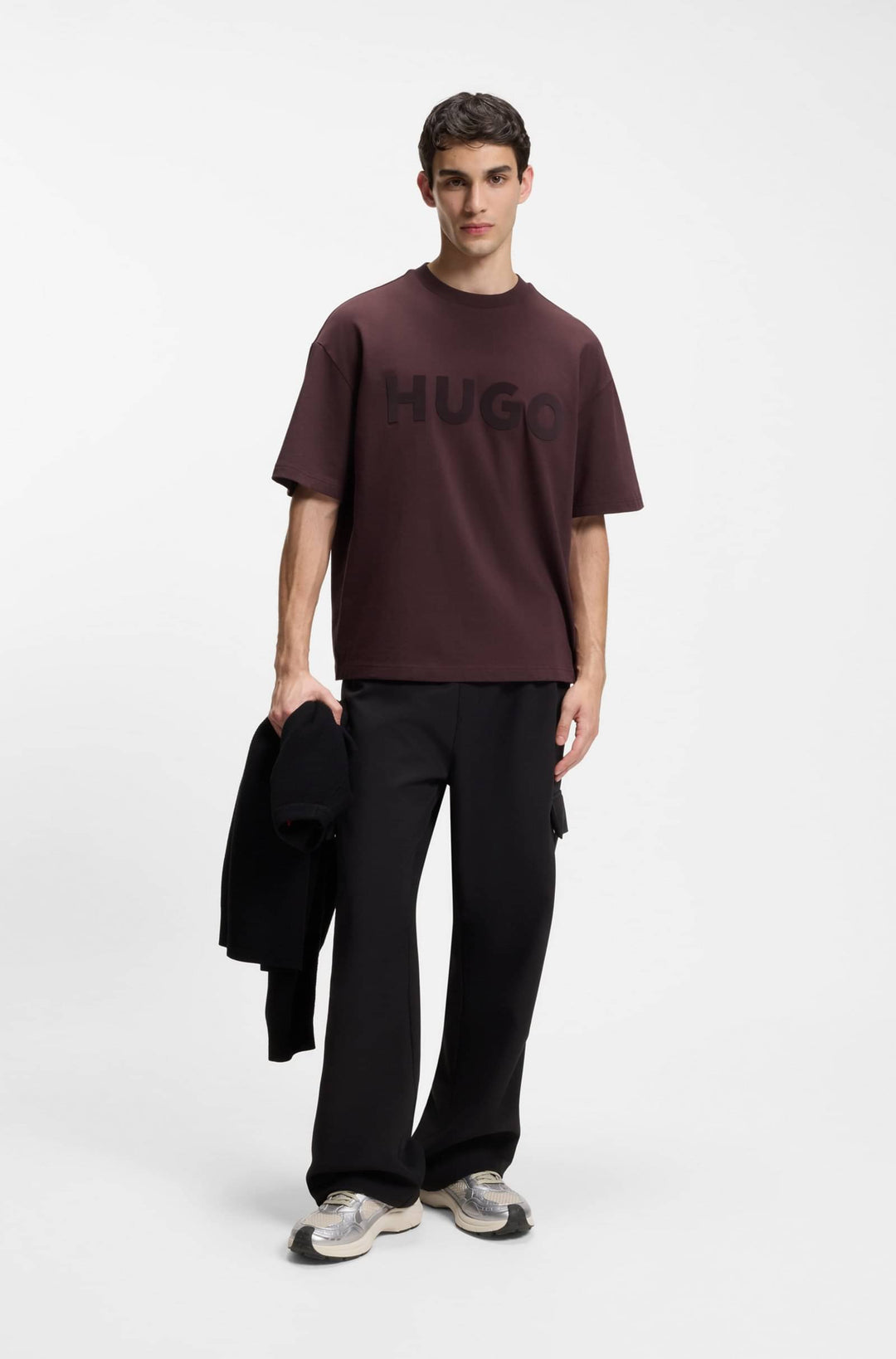 HUGO T-Shirts Oversize Fit in Cotton - DINKEE 10259511 01-50525765- Concorde Fashion#color_brown-249