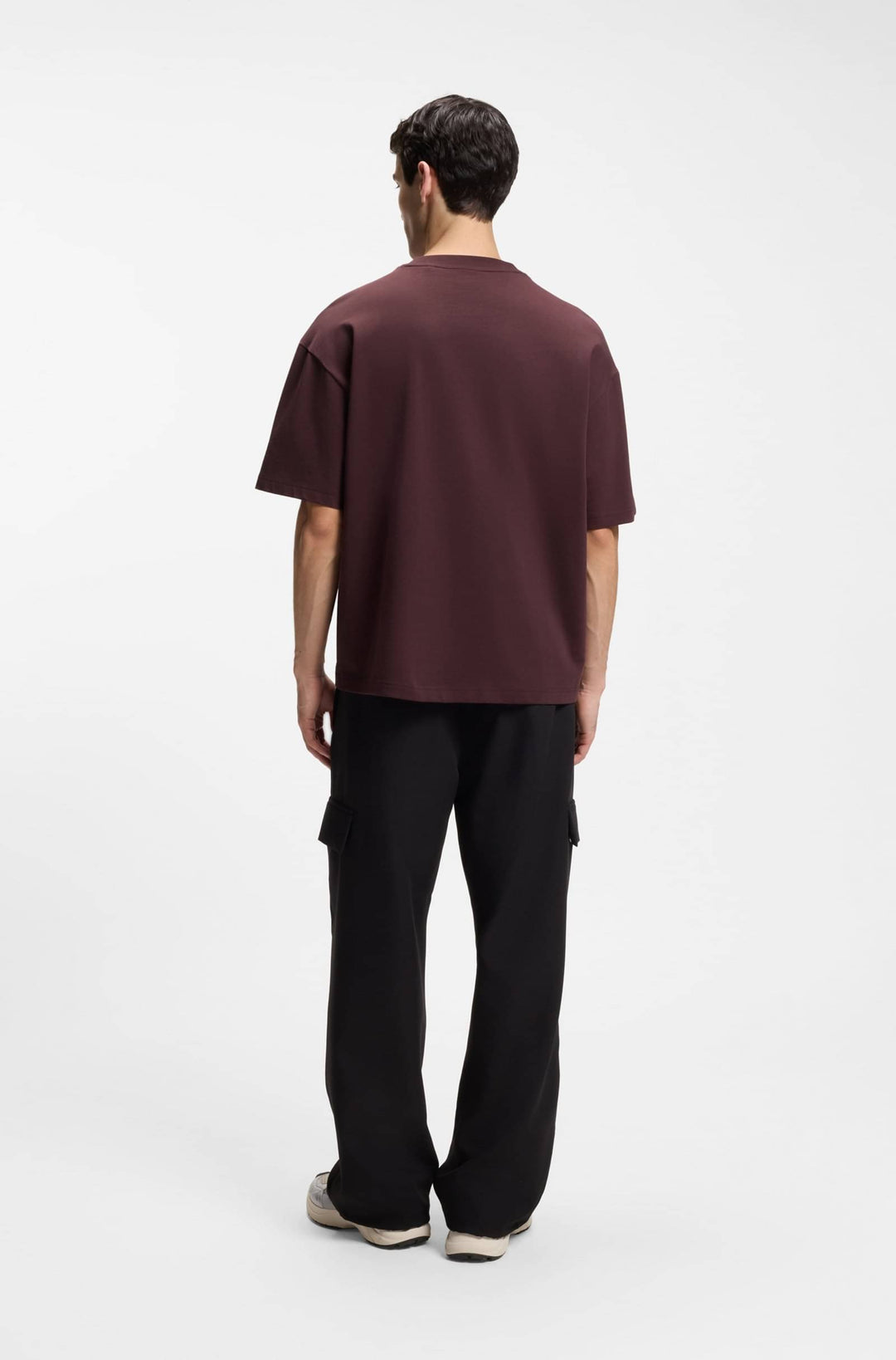 HUGO T-Shirts Oversize Fit in Cotton - DINKEE 10259511 01-50525765- Concorde Fashion#color_brown-249