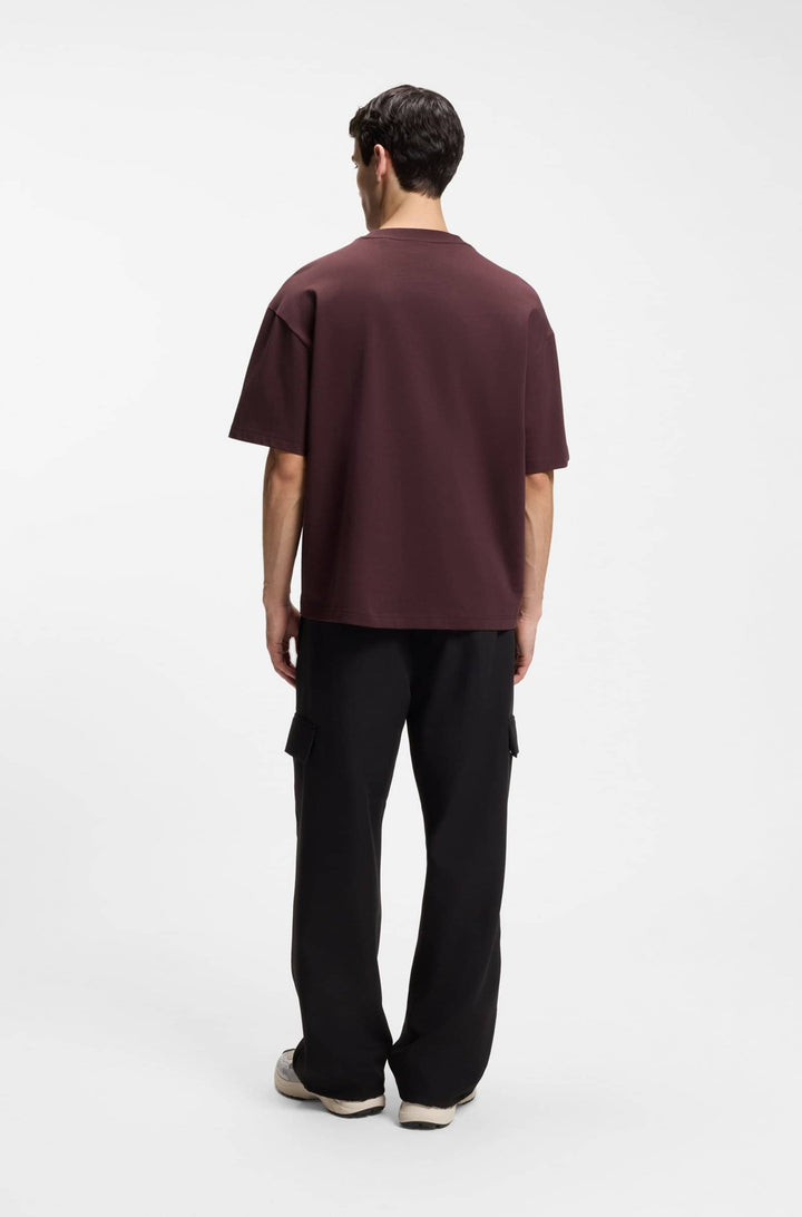 HUGO T-Shirts Oversize Fit in Cotton - DINKEE 10259511 01-50525765- Concorde Fashion#color_brown-249