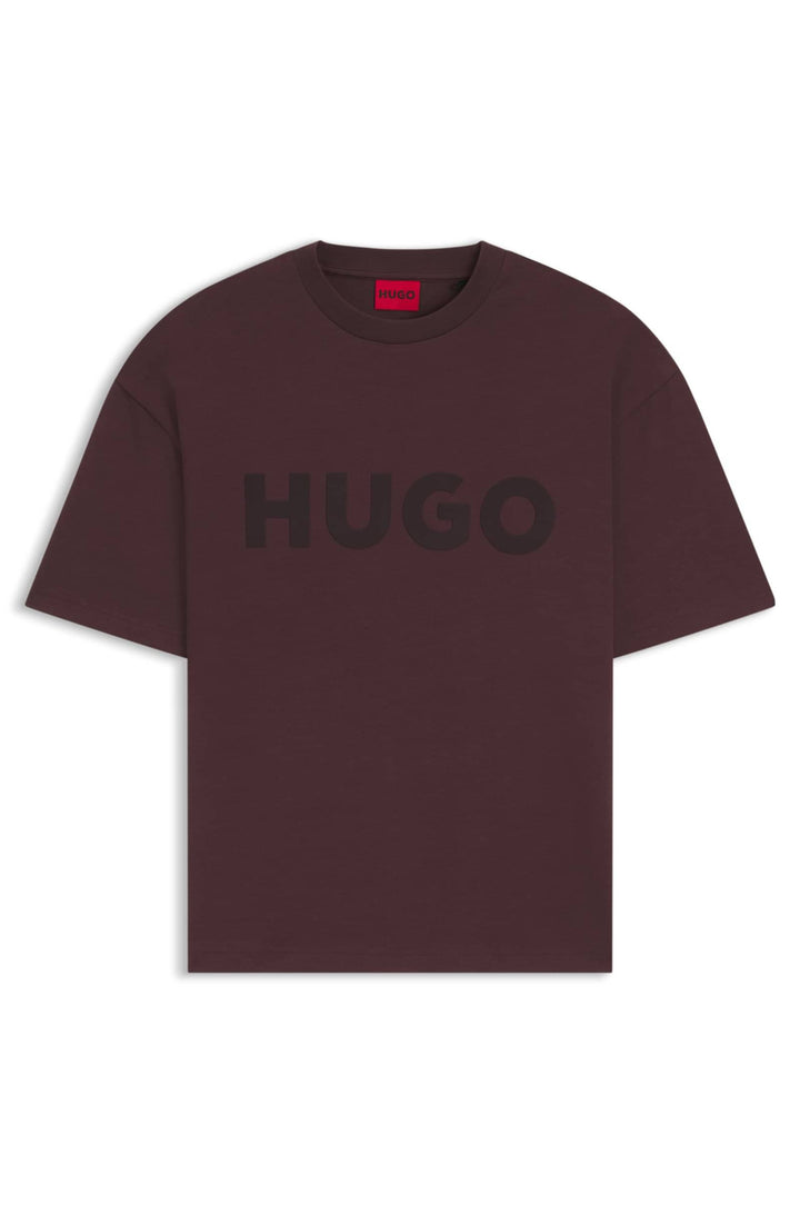 HUGO T-Shirts Oversize Fit in Cotton - DINKEE 10259511 01-50525765- Concorde Fashion#color_brown-249