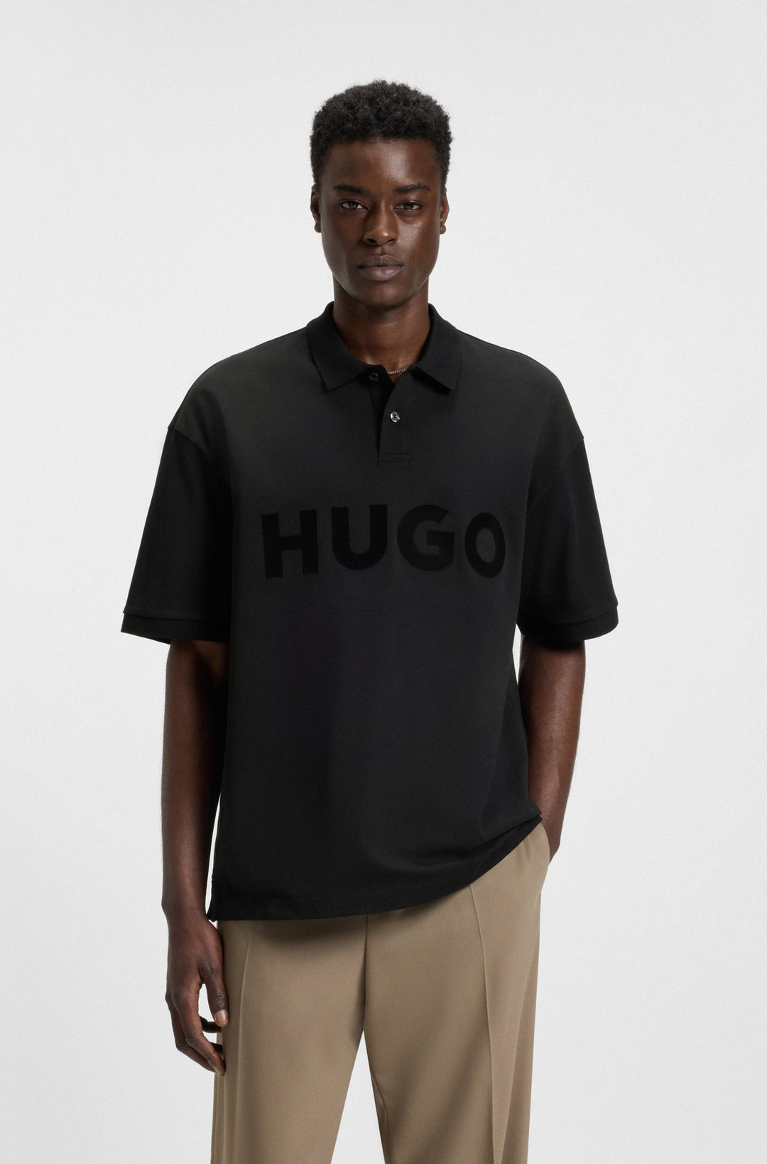 HUGO Polos Oversize Fit - DONIEE 50535301- Concorde Fashion#color_black-001