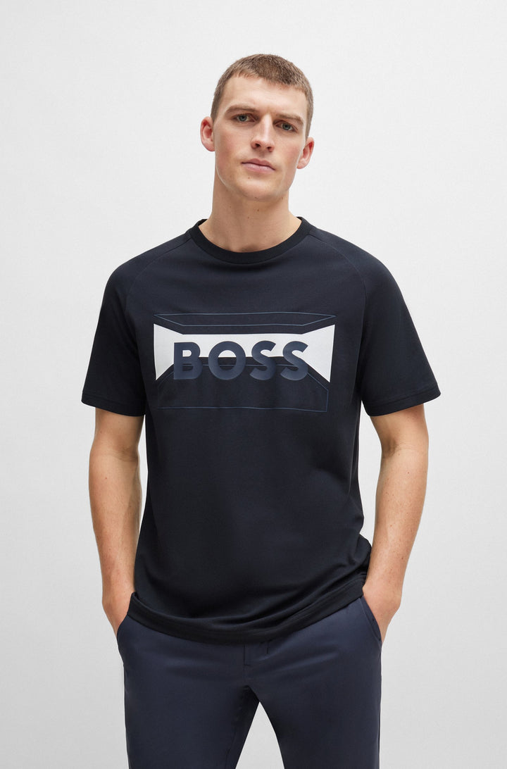BOSS Regular Fit T-Shirts in Cotton Mix - TEE 2 10259641 01-50514527- Concorde Fashion#color_navy-402