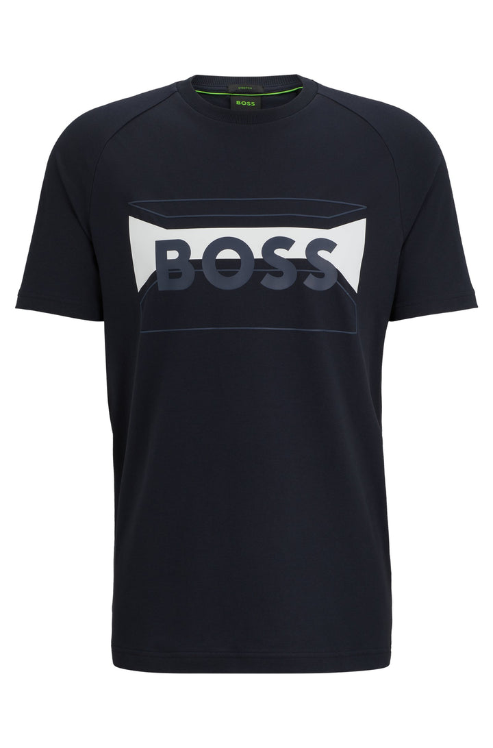 BOSS Regular Fit T-Shirts in Cotton Mix - TEE 2 10259641 01-50514527- Concorde Fashion#color_navy-402