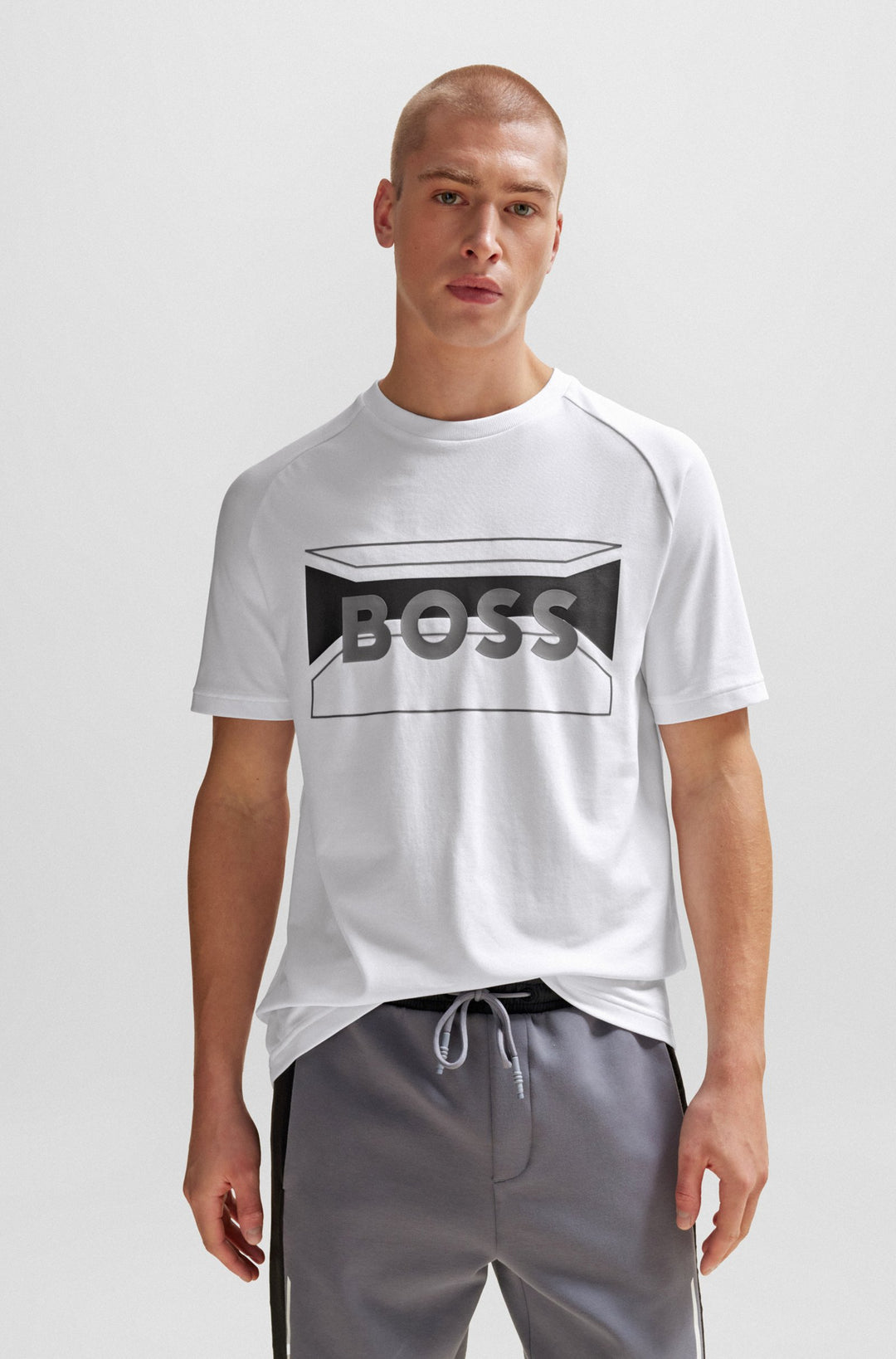 BOSS Regular Fit T-Shirts in Cotton Mix - TEE 2 10259641 01-50514527- Concorde Fashion#color_white-100