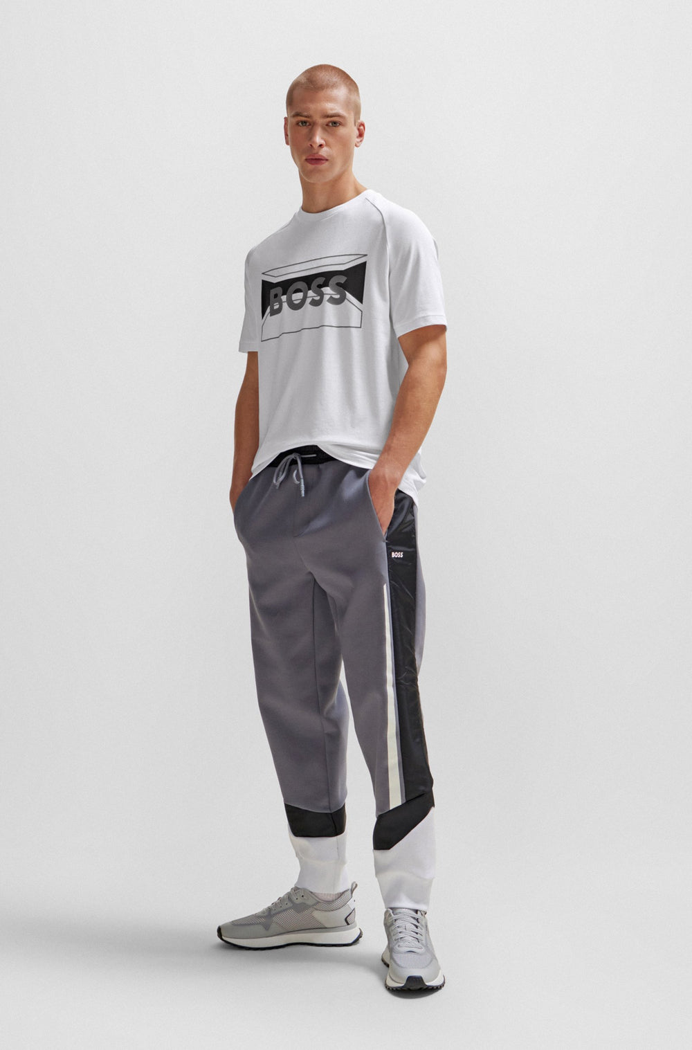 BOSS Regular Fit T-Shirts in Cotton Mix - TEE 2 10259641 01-50514527- Concorde Fashion#color_white-100