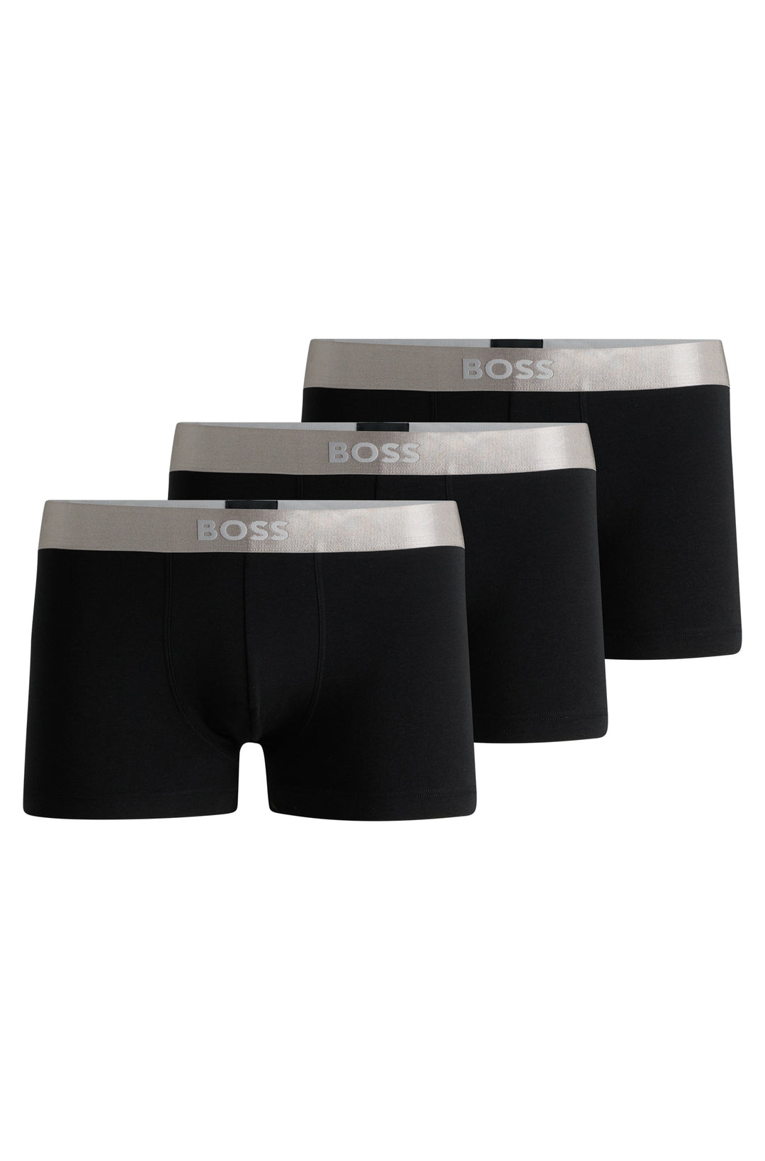BOSS Trunks  in Cotton Mix - TRUNK 3P METALLIC 10259785 01-50514998- Concorde Fashion#color_black-001