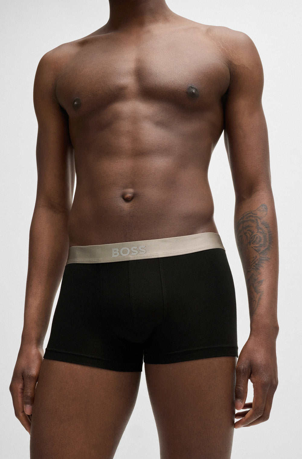 BOSS Trunks  in Cotton Mix - TRUNK 3P METALLIC 10259785 01-50514998- Concorde Fashion#color_black-001