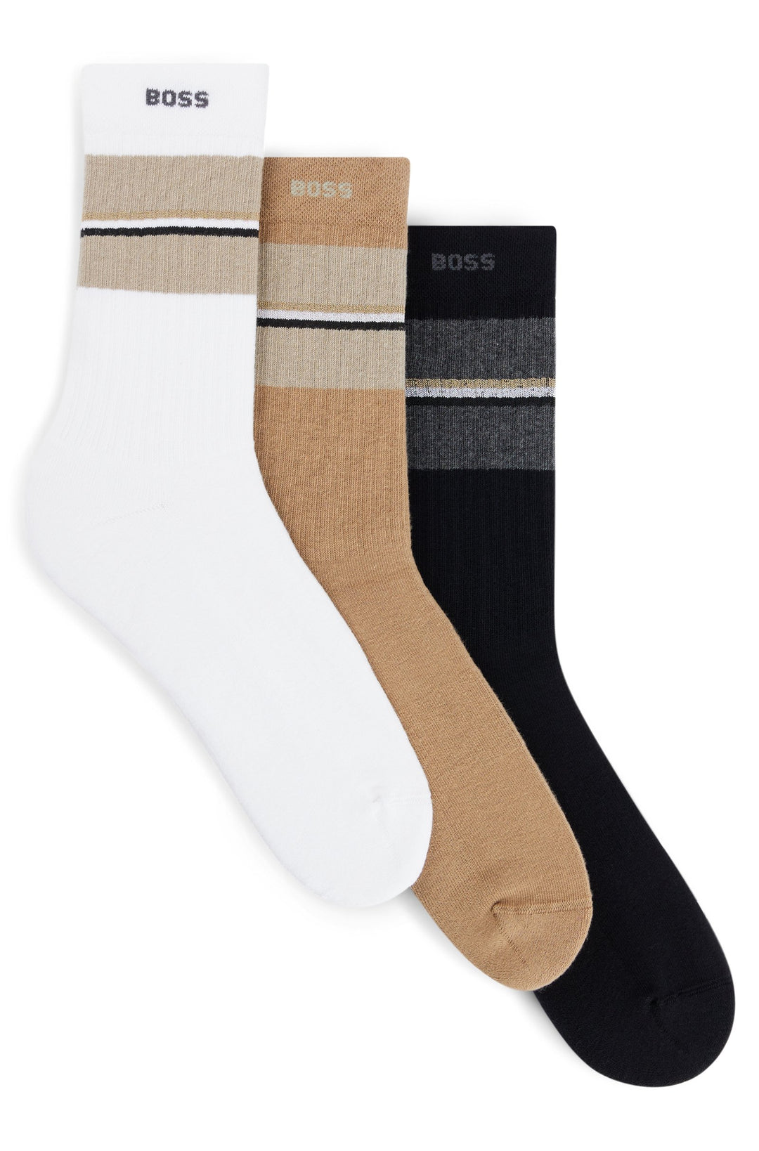 BOSS  Socks in Cotton Mix - 3P RS RIB COLLEGE CC 10259864 01-50515145- Concorde Fashion#color_assorted-960