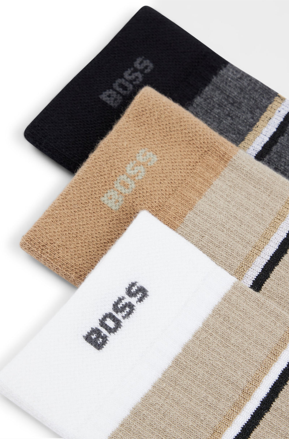 BOSS  Socks in Cotton Mix - 3P RS RIB COLLEGE CC 10259864 01-50515145- Concorde Fashion#color_assorted-960