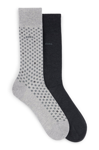 BOSS  Socks in Cotton Mix - 2P RS MINI TILE MC 10259872 01-50515120- Concorde Fashion#color_silver-040