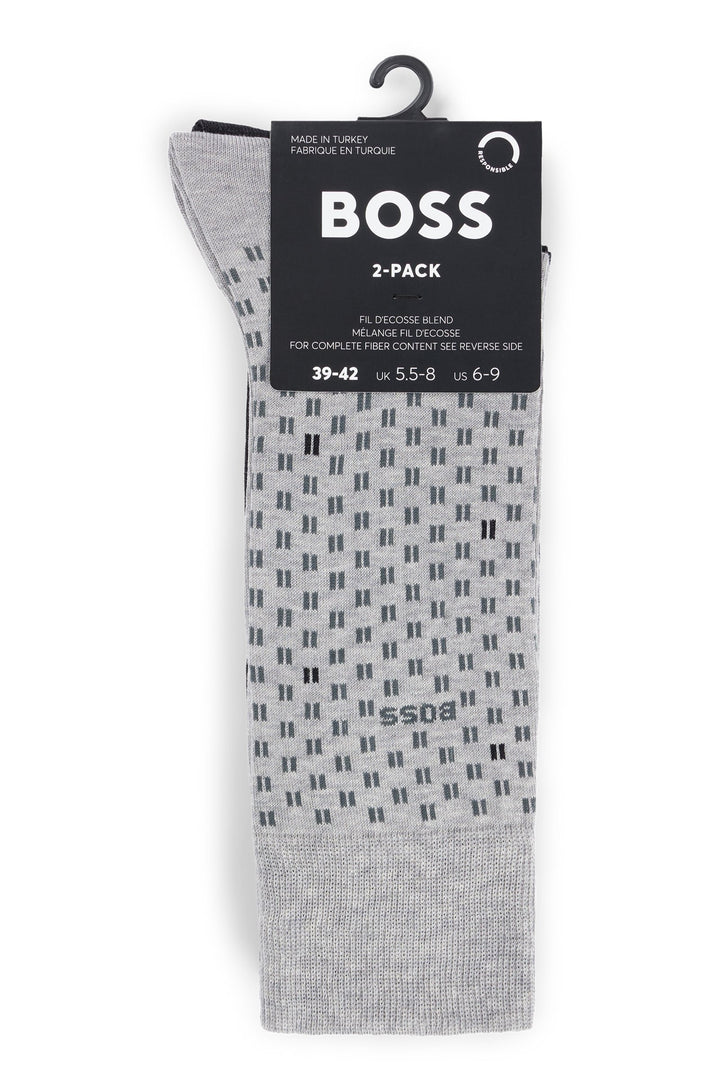 BOSS  Socks in Cotton Mix - 2P RS MINI TILE MC 10259872 01-50515120- Concorde Fashion#color_silver-040