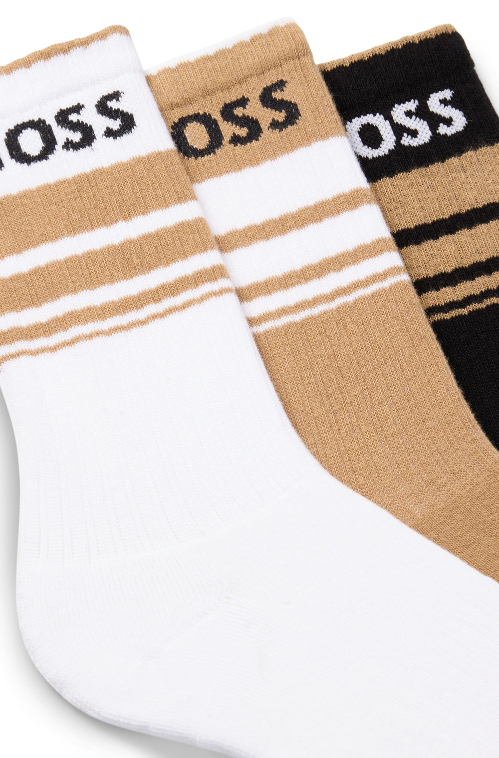 BOSS Socks  in Cotton Mix - 3P QS RIB STRIPE CC 10259874 01-50515143- Concorde Fashion#color_assorted-960