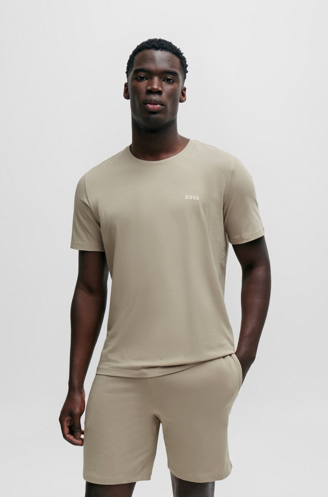 BOSS Regular Fit T-Shirts in Cotton Mix - MIX&MATCH T-SHIRT R 10259900 01-50515312- Concorde Fashion#color_beige-255