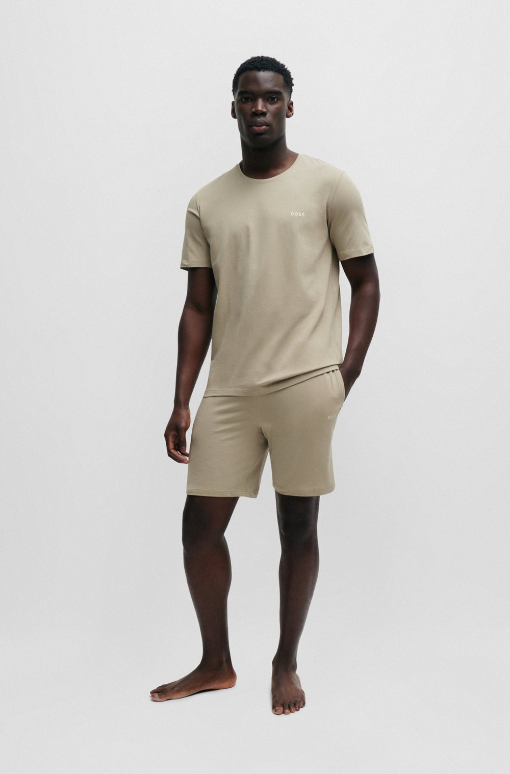 BOSS  Shorts in Cotton Mix - MIX&MATCH SHORT CW 10259900 01-50515314- Concorde Fashion#color_beige-255