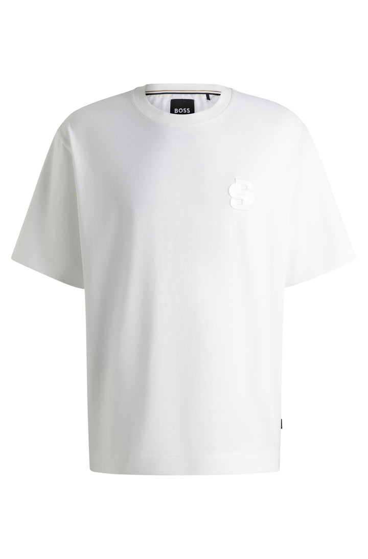BOSS T-Shirts Oversize Fit in Cotton - C-TAMES 23 10259943 01-50518743- Concorde Fashion#color_white-100