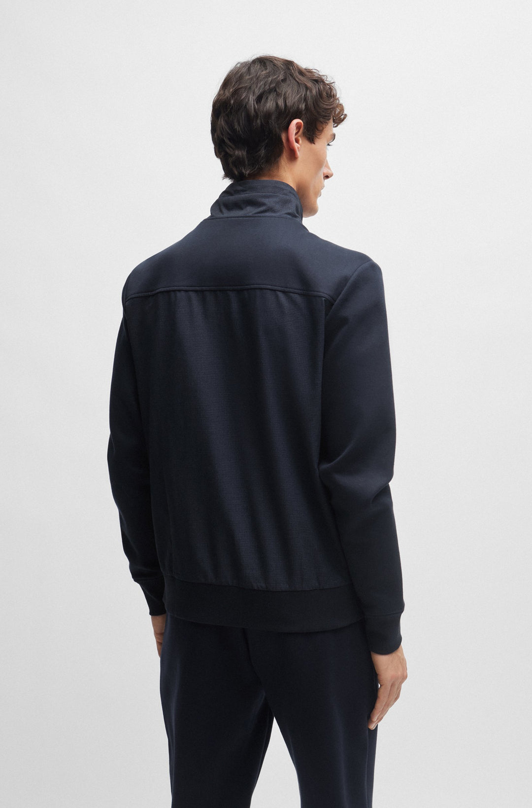 BOSS Regular Fit Sweatshirts in Cotton Mix - P-SHEPHERD 60 10259944 01-50512706- Concorde Fashion#color_navy-404
